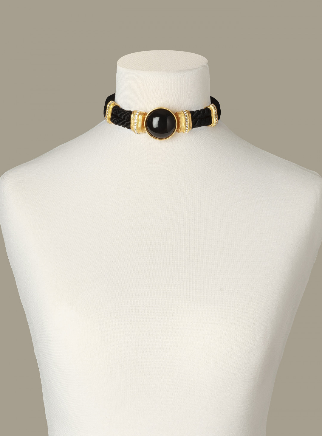 Black Aries Costume Statement Necklace by  on curated-crowd.com