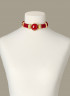 Red Aries Costume Statement Necklace by Sonia Petroff on curated-crowd.com