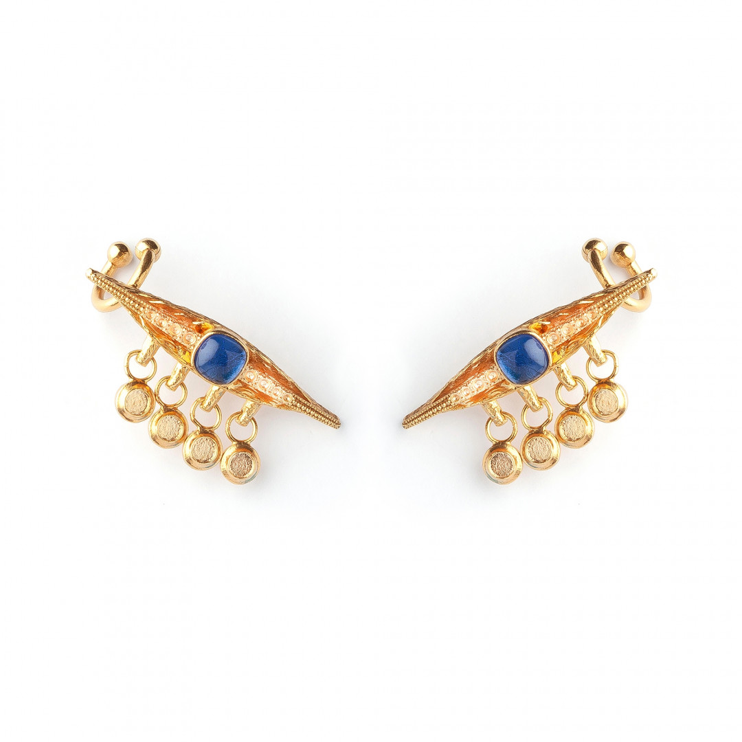 Sapphire Eye Luxury Earrings by  on curated-crowd.com