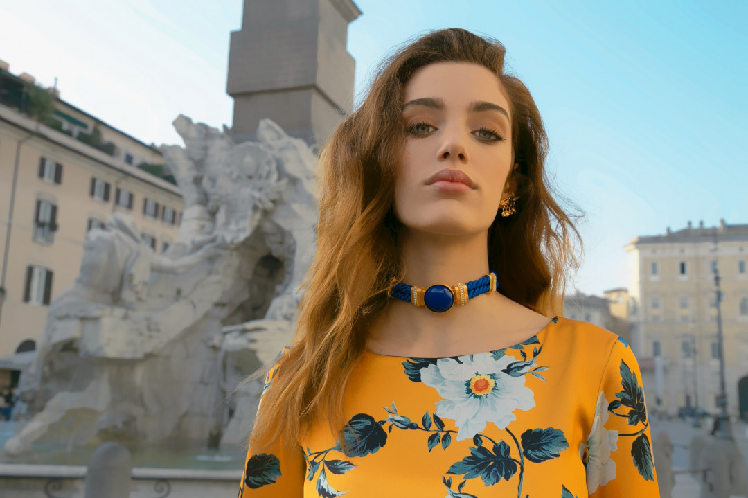 Blue Aries Costume Statement Necklace by  on curated-crowd.com