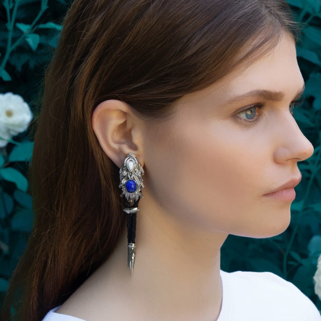Black Gold Dragonfish Luxury Earrings by  on curated-crowd.com