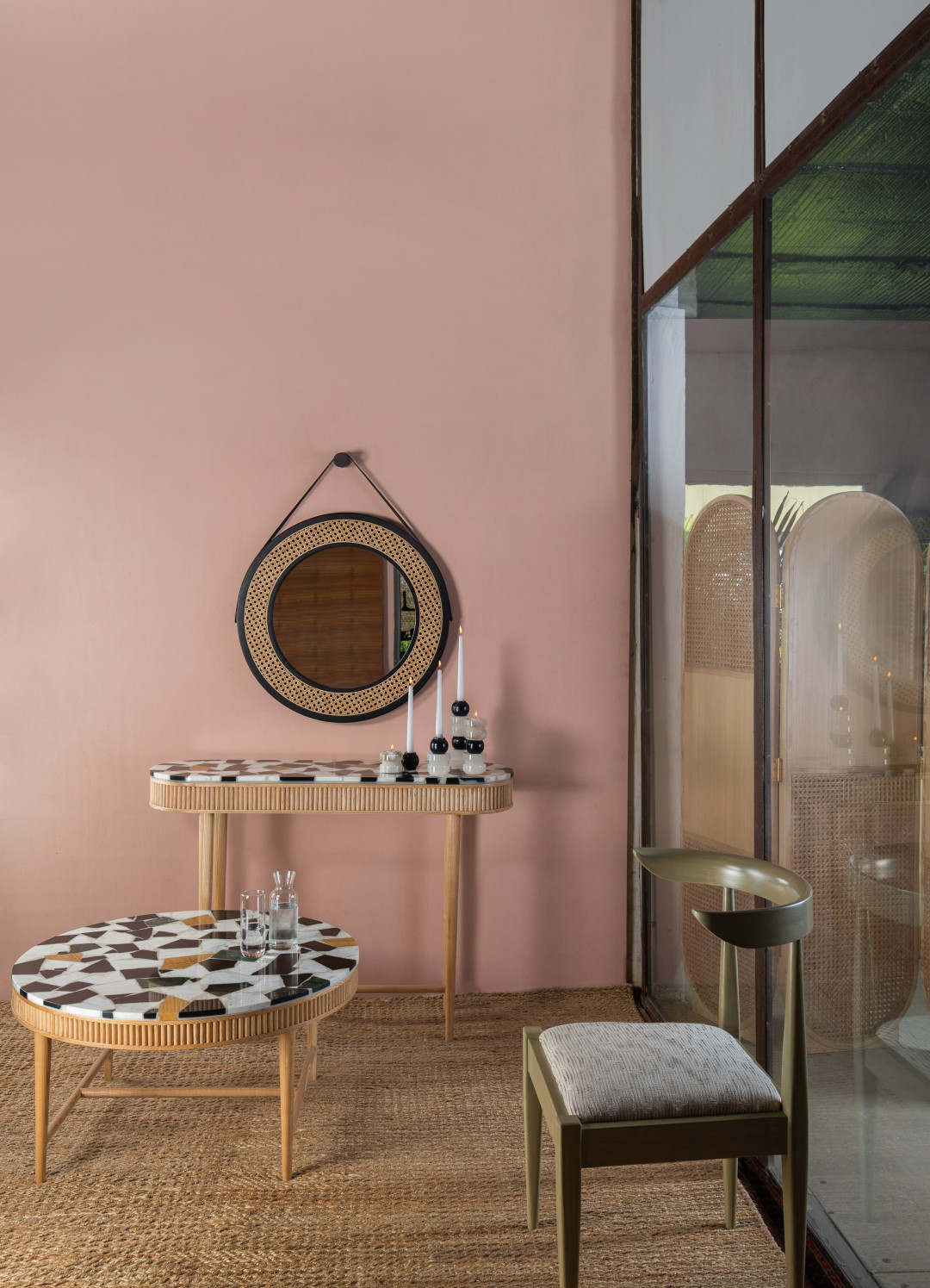 Mausam Coffee Table | Marble Off-cuts Top by  on curated-crowd.com