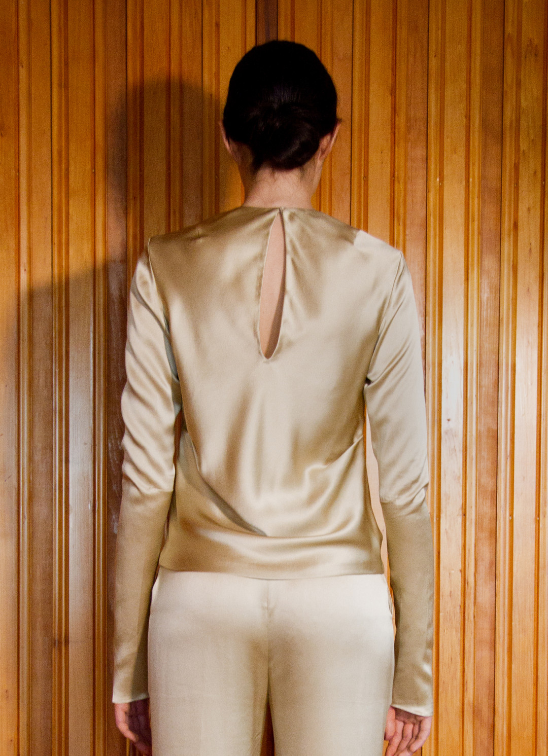 Knight Drape Top - Pale Gold by  on curated-crowd.com