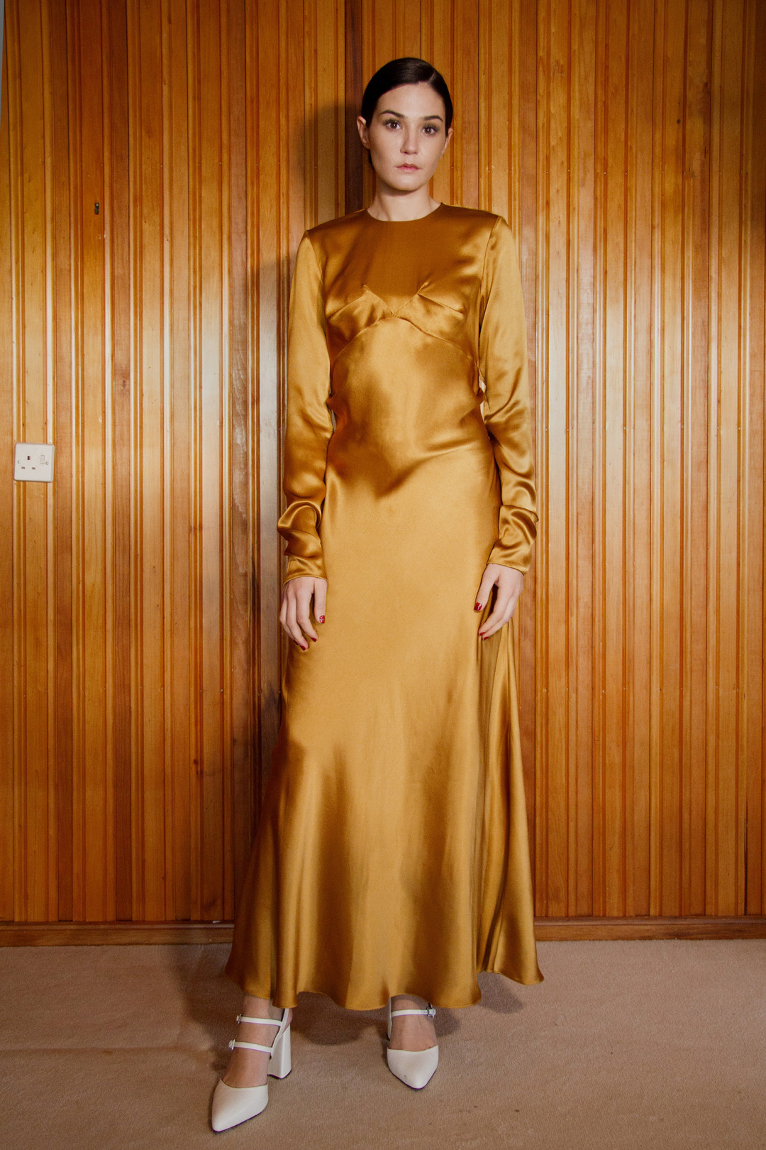 Knight Bias-Cut Dress - Hazel by  on curated-crowd.com