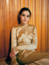 Knight Drape Top - Pale Gold by Laura Ironside on curated-crowd.com