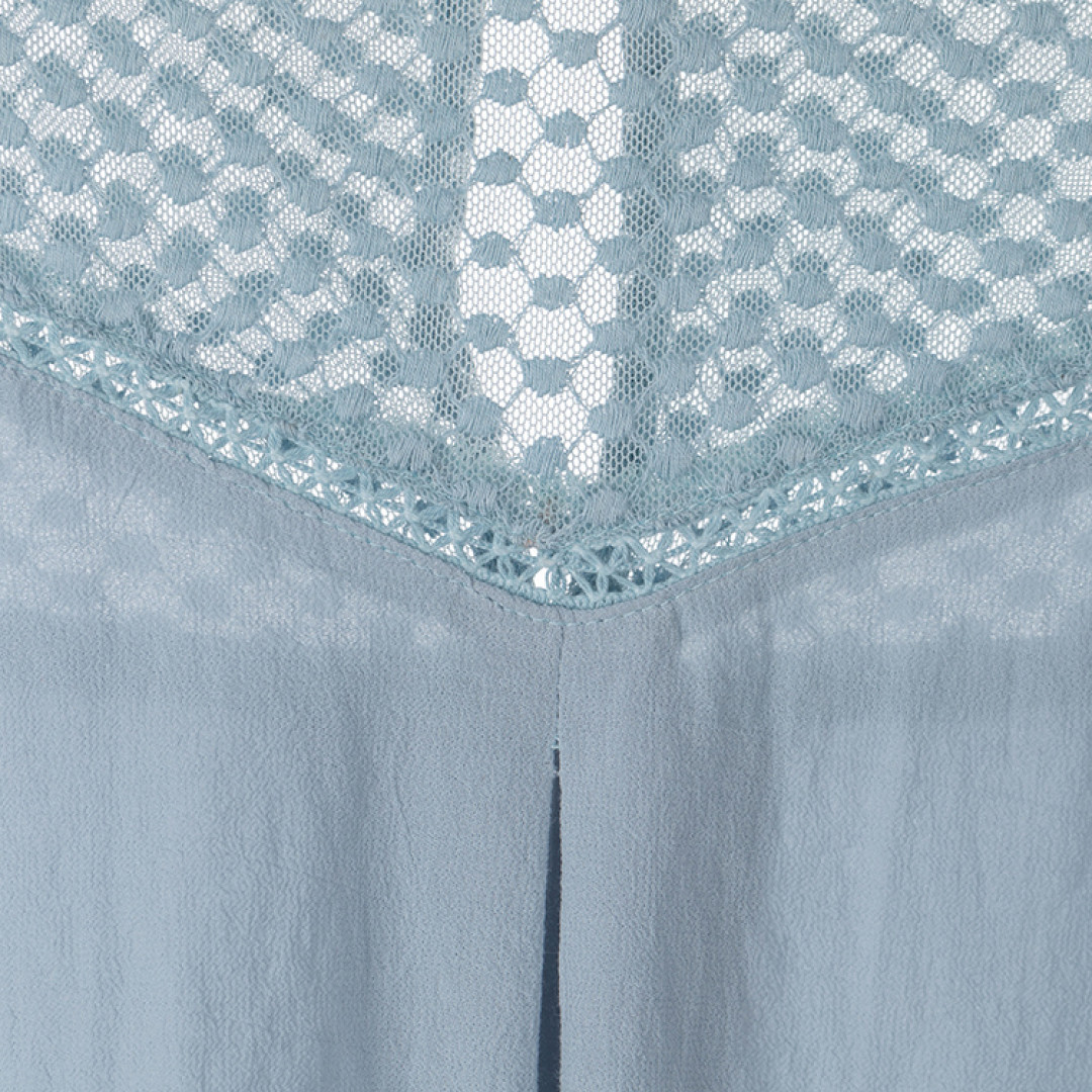 Emily Cotton and Linen Lace Tee by  on curated-crowd.com