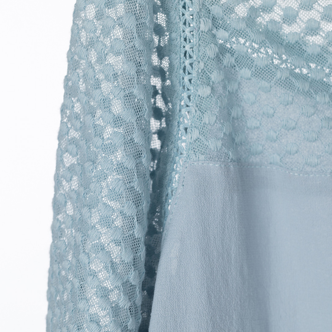 Emily Cotton and Linen Lace Tee by  on curated-crowd.com