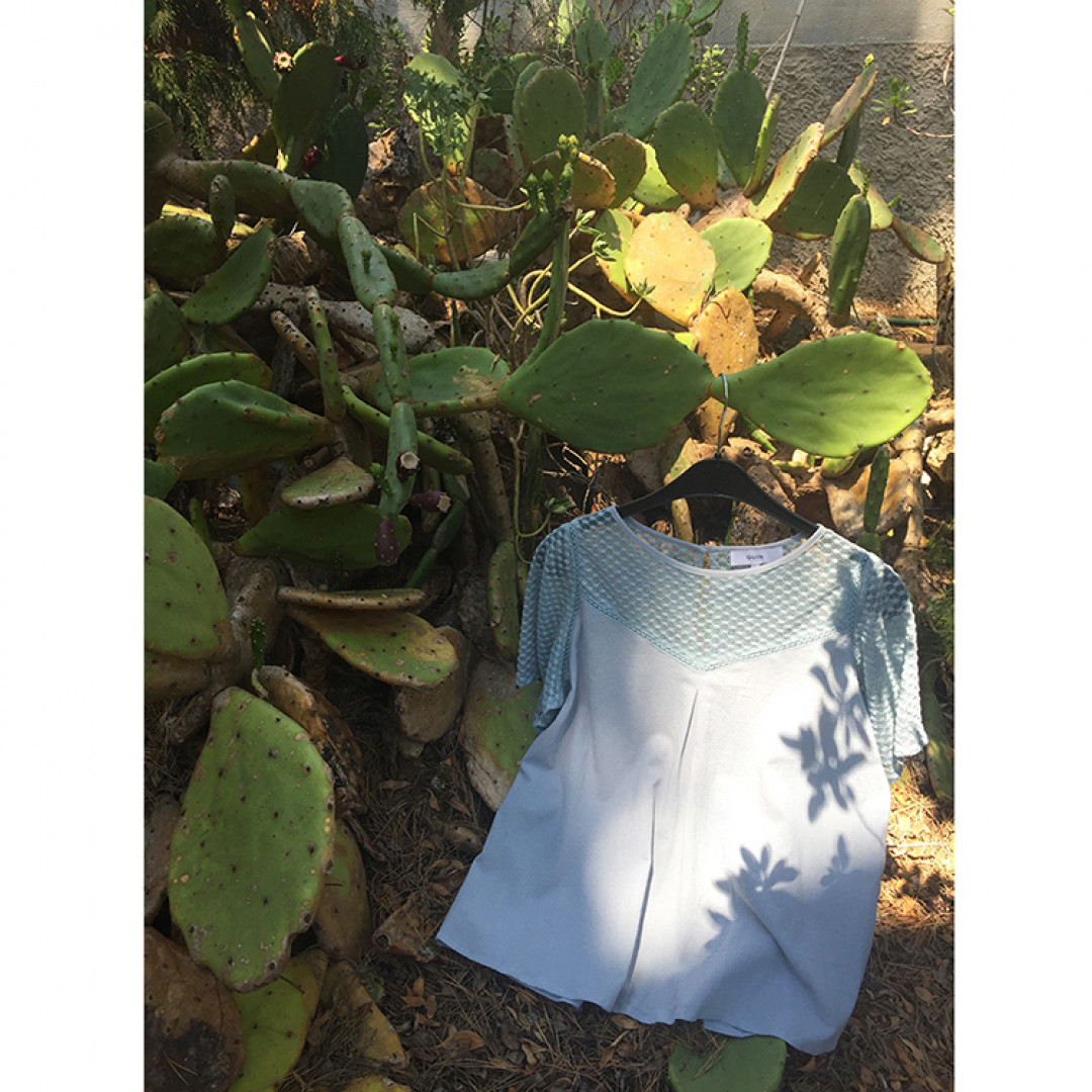 Emily Cotton and Linen Lace Tee by  on curated-crowd.com