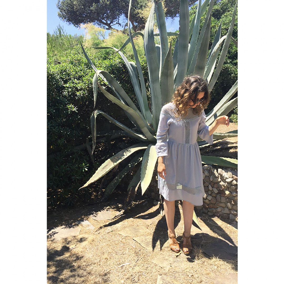 Emily Cotton & Linen Lace Dress by  on curated-crowd.com