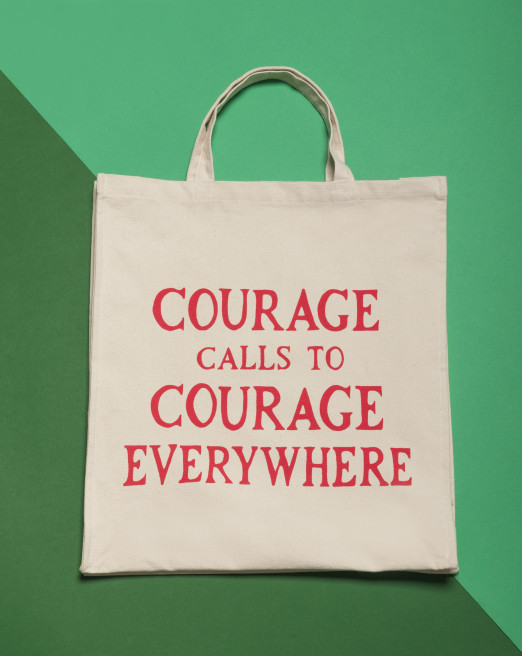 Gillian Wearing Courage Calls Tote Bag by Plinth U.K. on curated-crowd.com