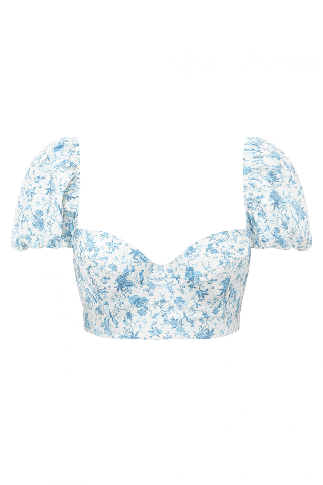 Puff Sleeve Bikini Top - Bloom by  on curated-crowd.com