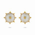 Celeste Yellow Sapphire and Jade Studs by Nadine Aysoy on curated-crowd.com