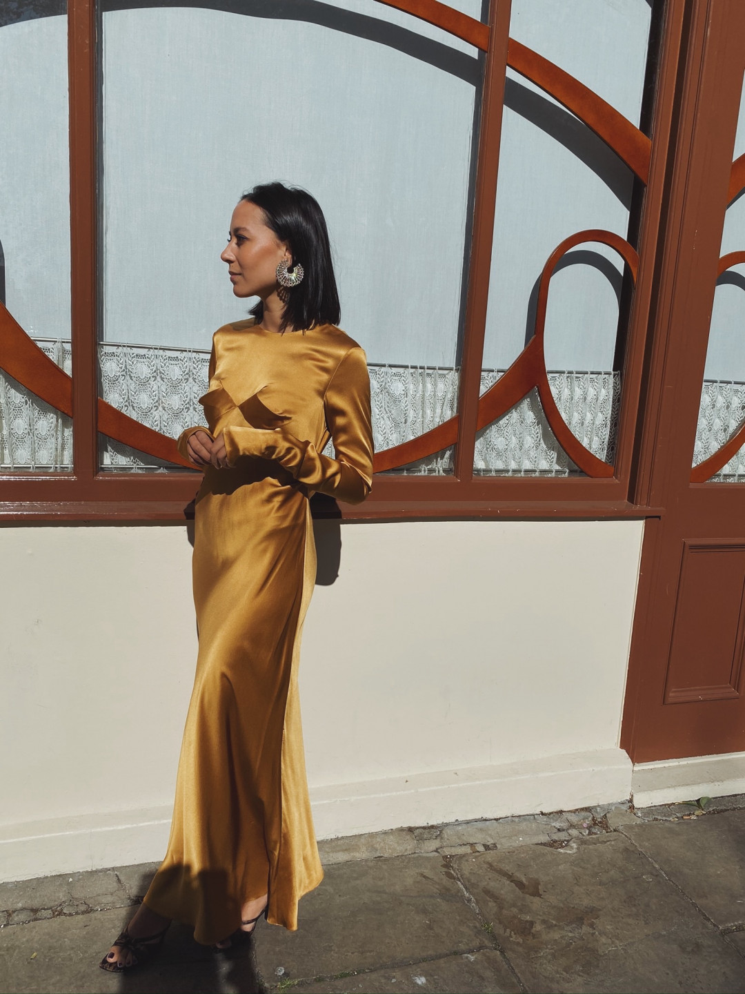 Knight Bias-Cut Dress - Hazel by  on curated-crowd.com