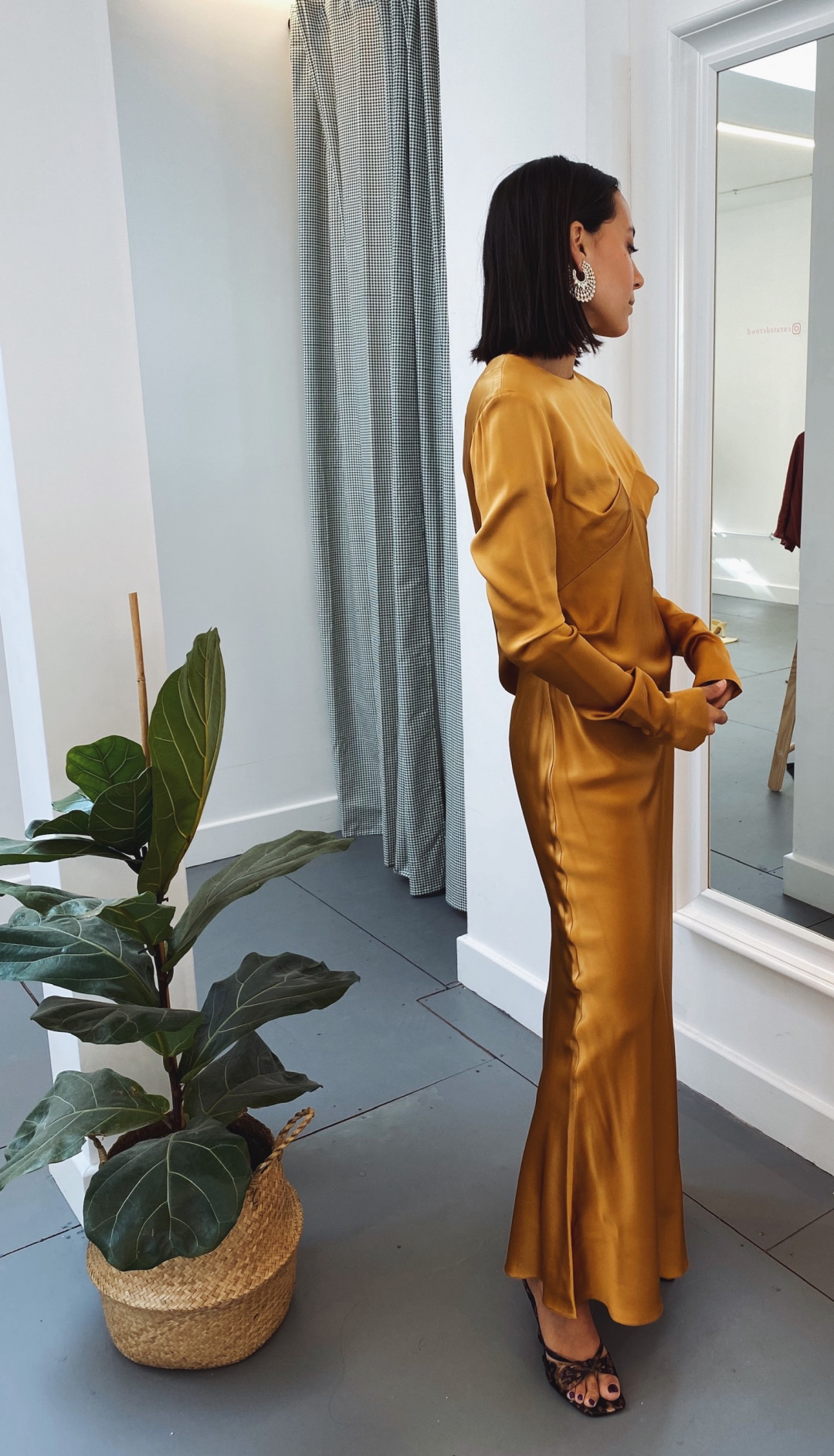 Knight Bias-Cut Dress - Hazel by  on curated-crowd.com