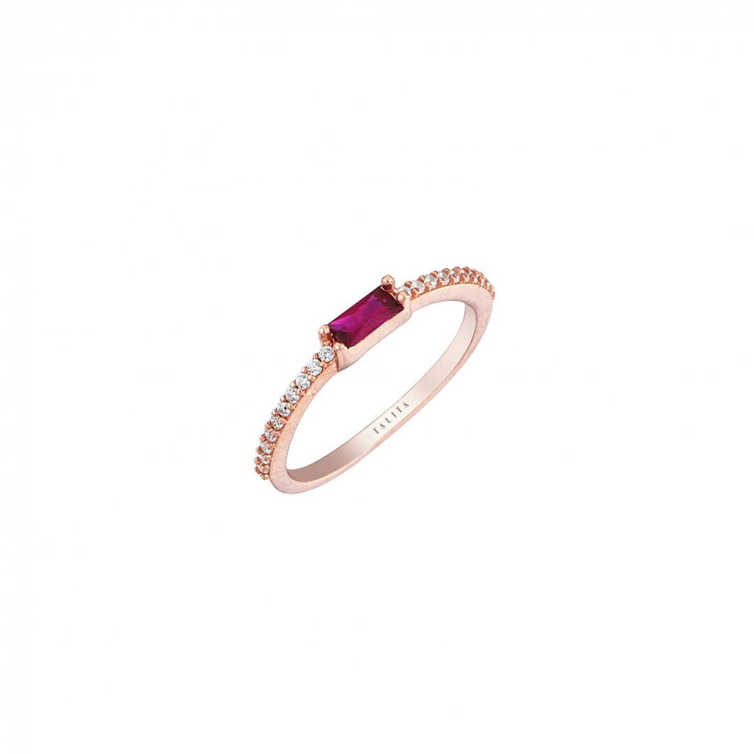 Bit Rose Gold Ring in Pink by  on curated-crowd.com