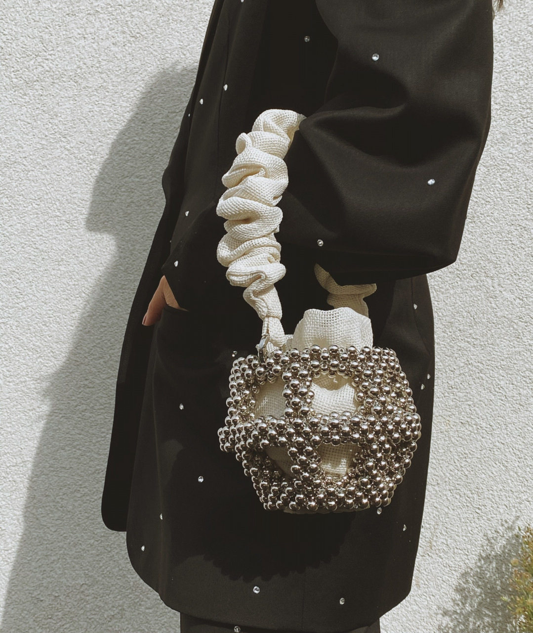 Mei Silver Ivory Pouch - S by  on curated-crowd.com