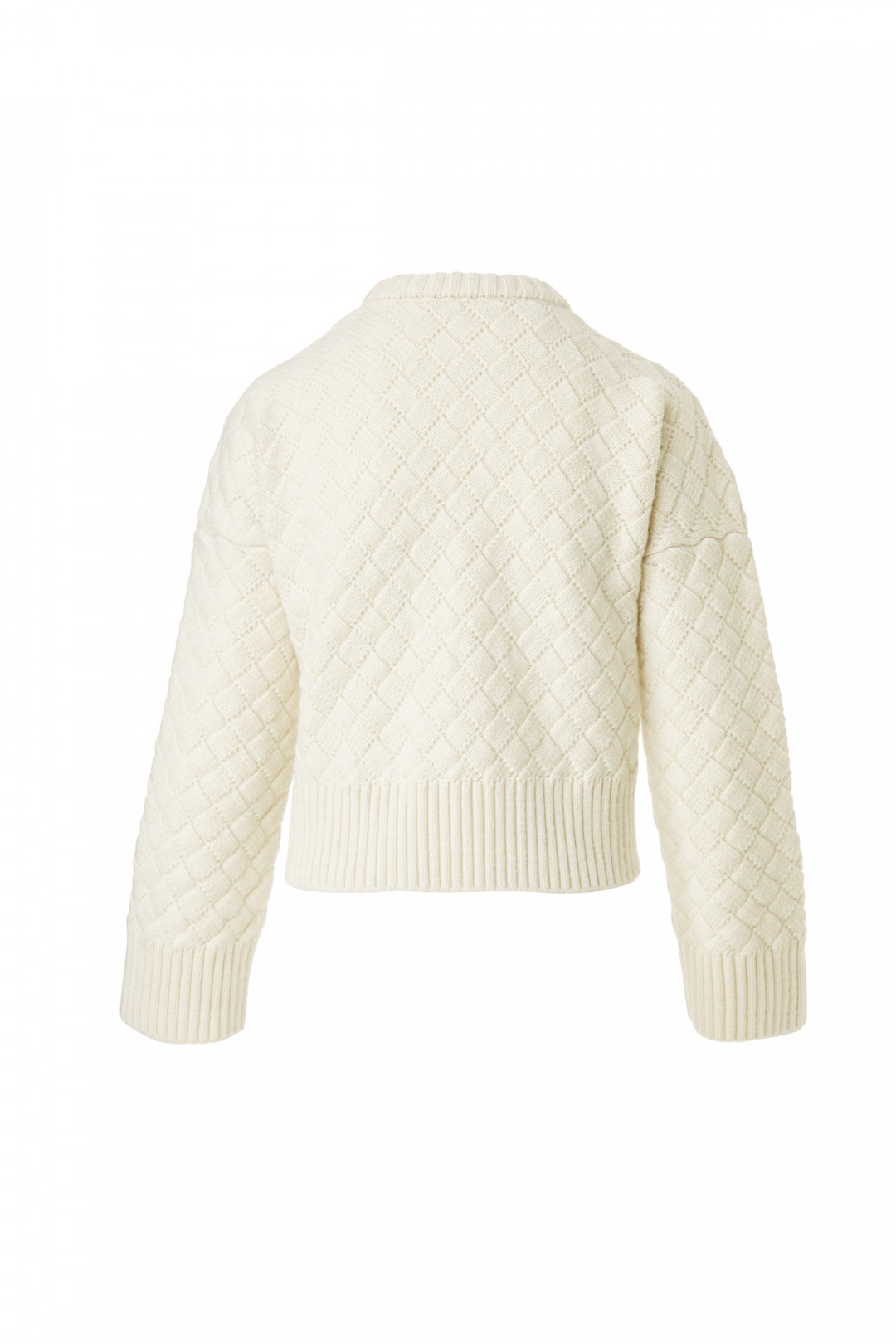 Clouded Squares Sweater (Waist Length Edition) by  on curated-crowd.com
