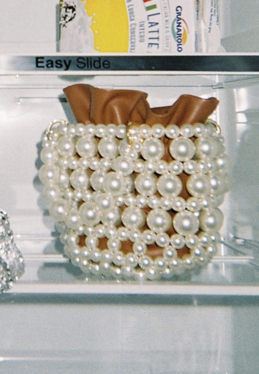Tamar Bubble Camel Pearl Embellished Tote Bag by  on curated-crowd.com