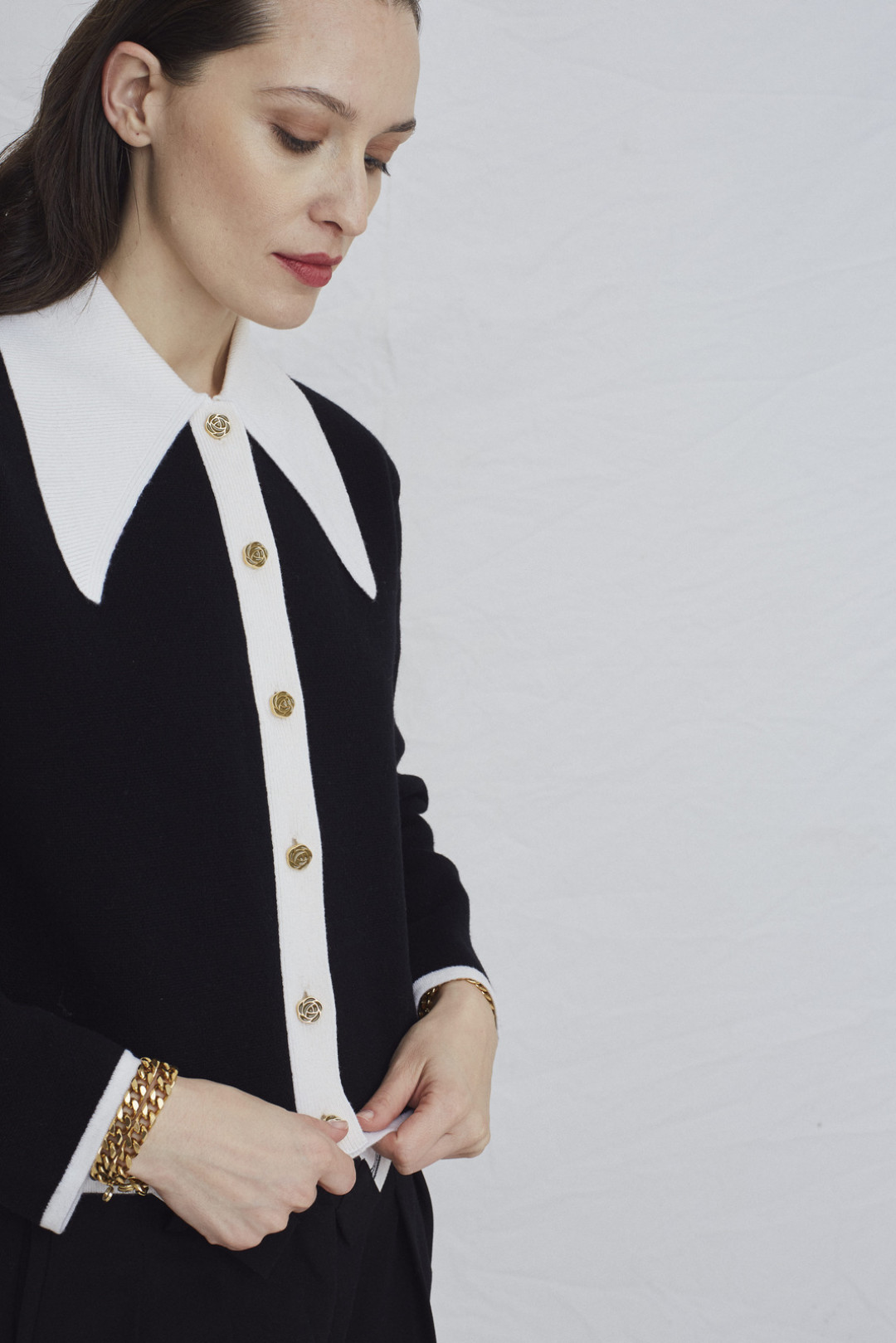 The Knitted Black Jacket Style Cardigan by  on curated-crowd.com