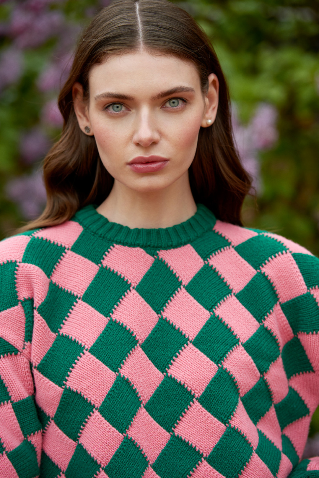 “Jeu de carrés” Sweater by  on curated-crowd.com