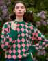 “Jeu de carrés” Sweater by Ami Amalia on curated-crowd.com