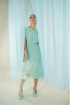 Hand Dyed Silk Misty Marbled Midi Dress by Edward Mongzar on curated-crowd.com
