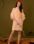 Marbled Bow Neck Tie Mini Dress by Edward Mongzar on curated-crowd.com
