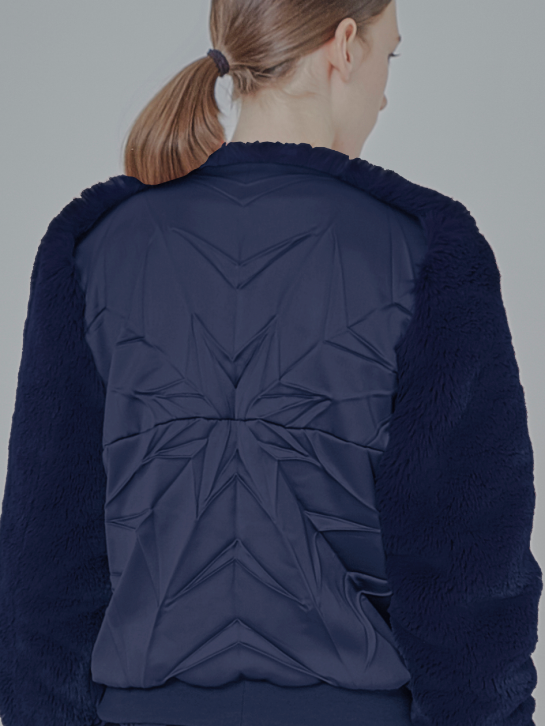 Solar Faux Fur Bomber Jacket by  on curated-crowd.com