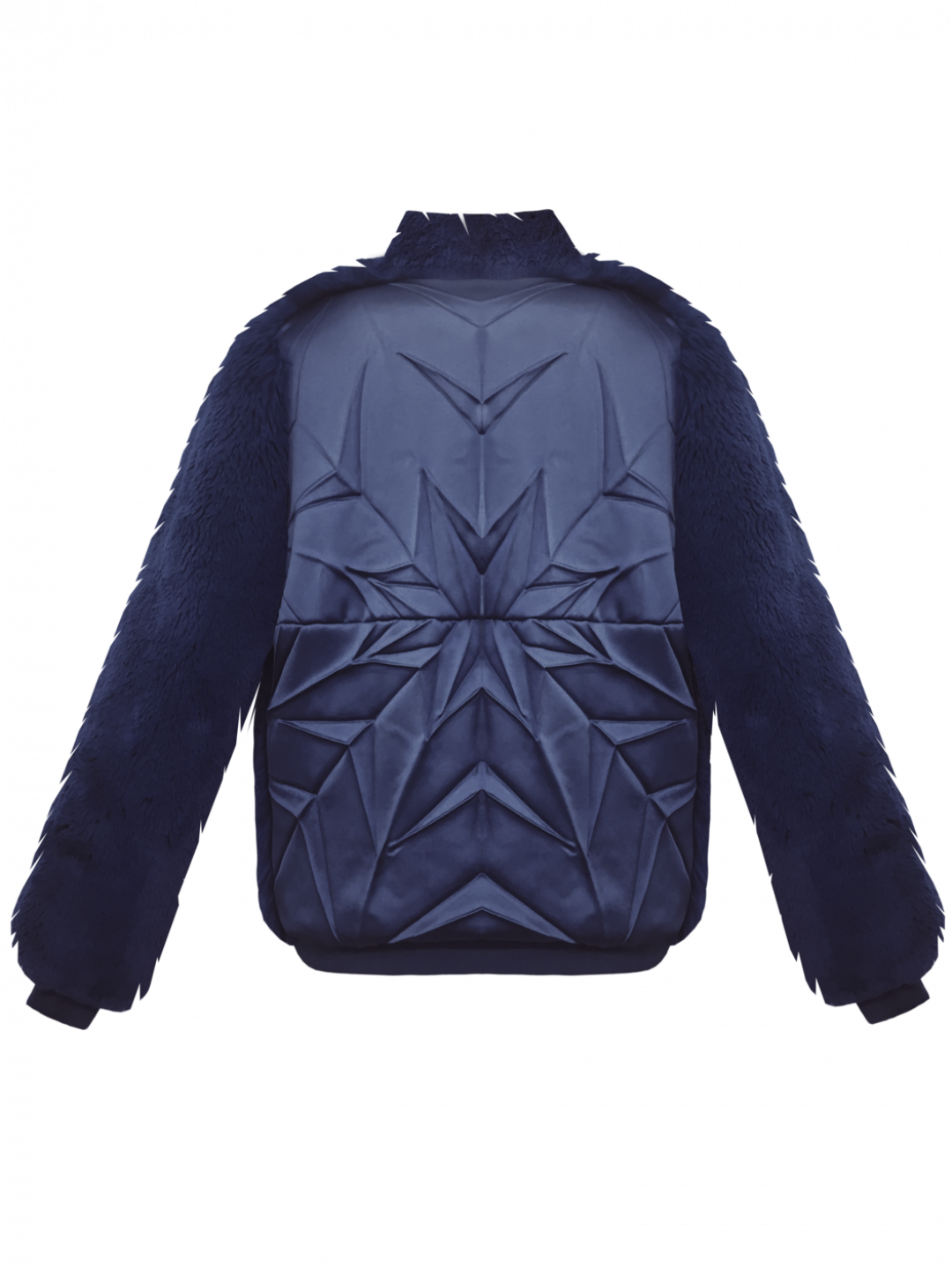 Solar Faux Fur Bomber Jacket by  on curated-crowd.com