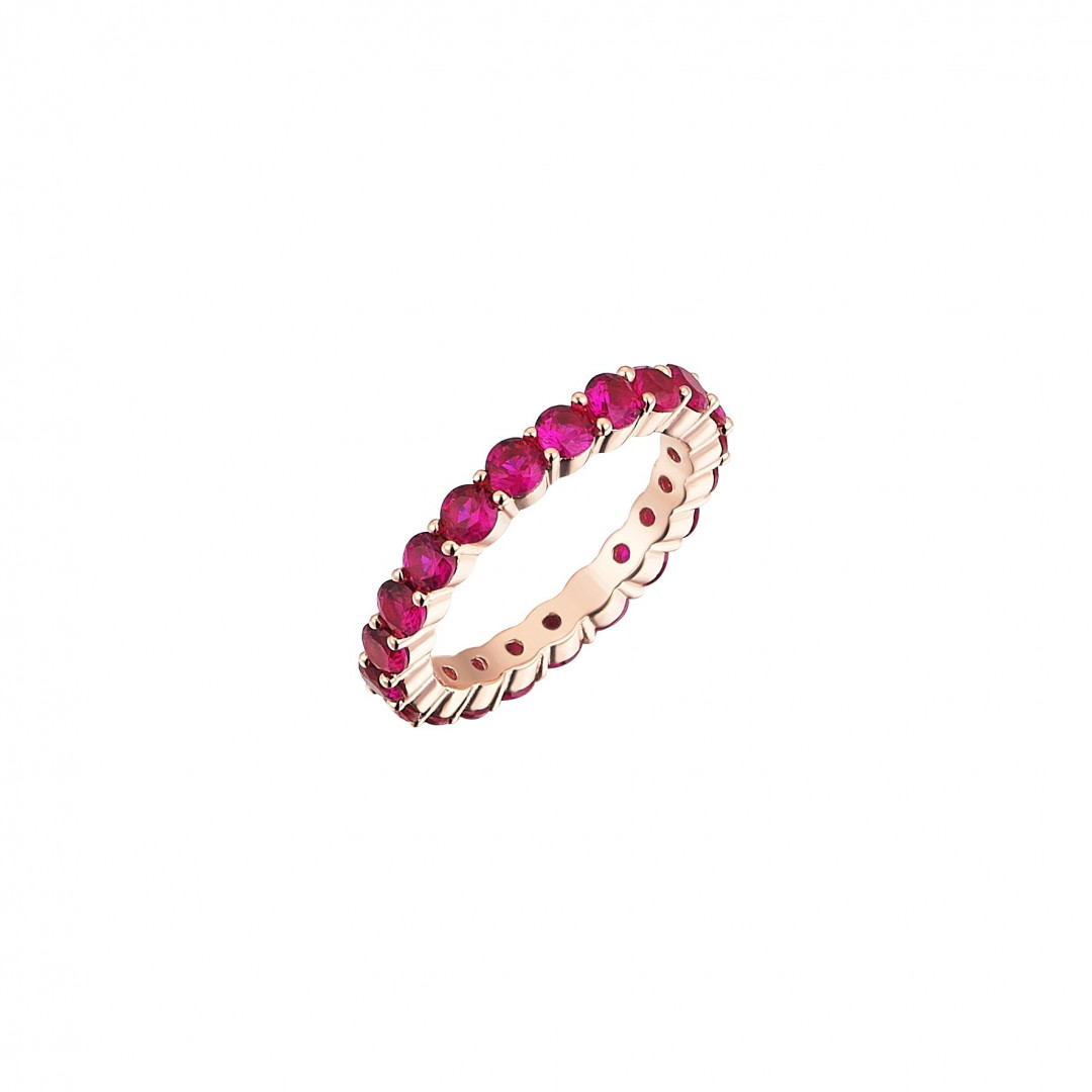 10:10 Gold Plated Ring in Pink by  on curated-crowd.com