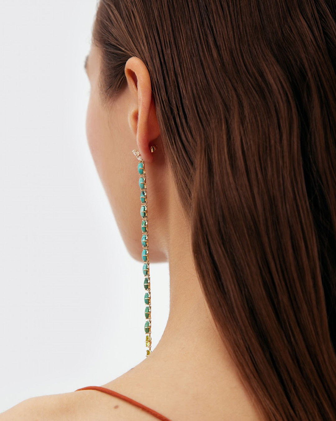 Turquoise Snake Earrings by  on curated-crowd.com