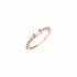Bit Rose Gold Plated Ring in White by Talita London on curated-crowd.com