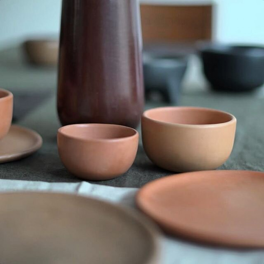 Set of 2 Sunset Dinner Plates | Oaxacan Clay by  on curated-crowd.com