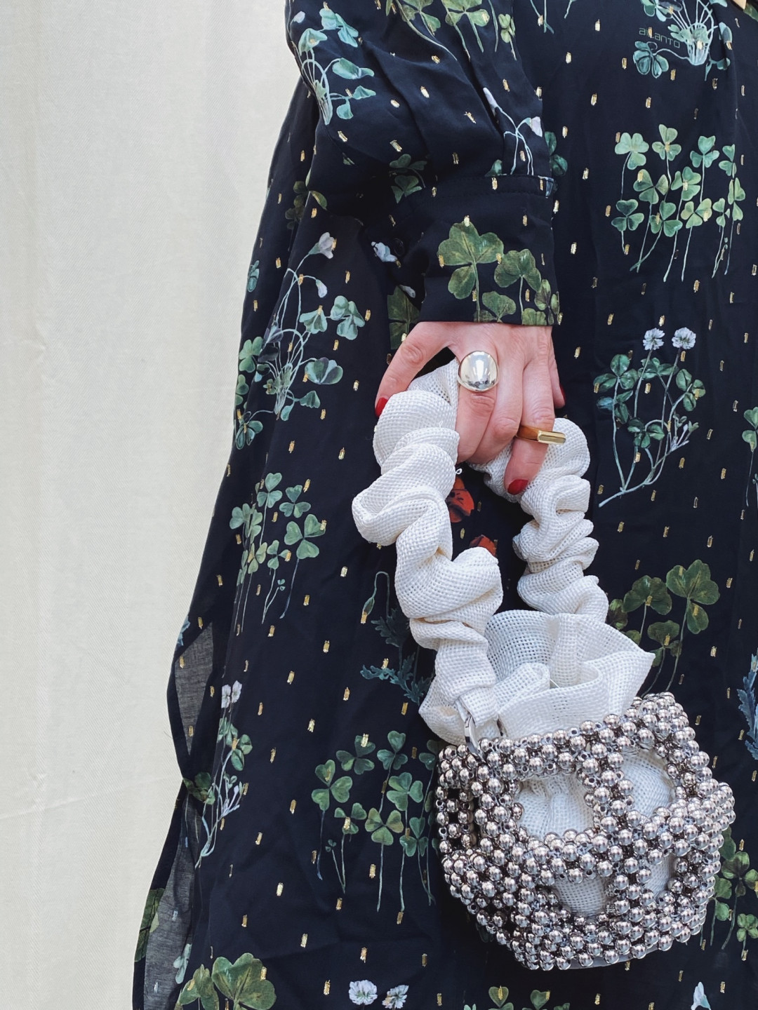 Mei Silver Ivory Pouch - S by  on curated-crowd.com