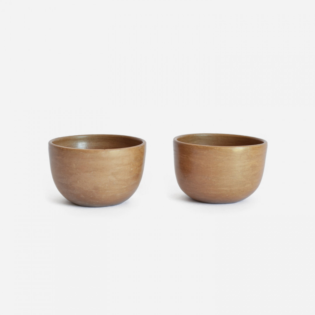 Set of 2 Natural Colour Americano Cups | Beeswax Finish by  on curated-crowd.com