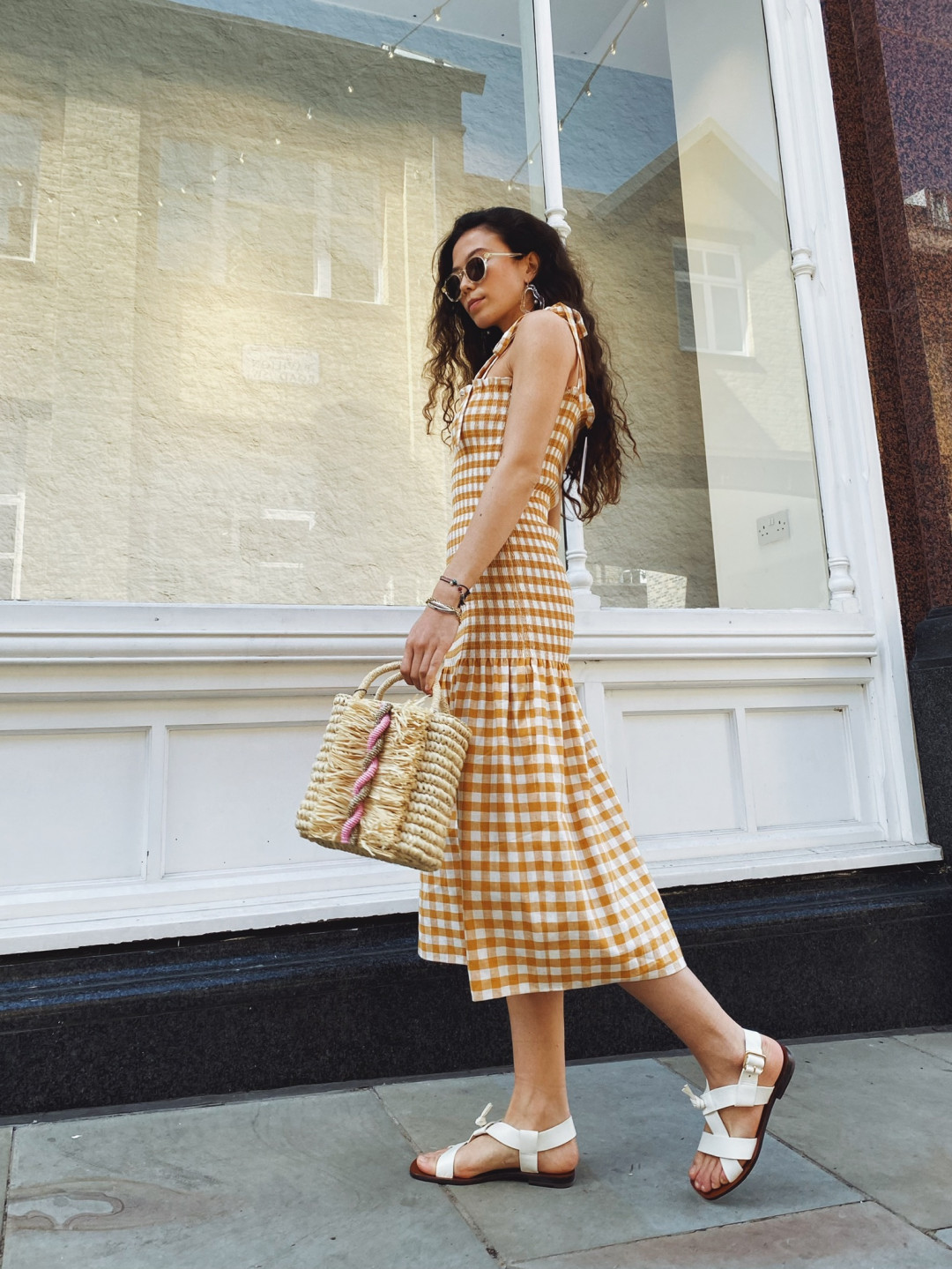 Lela Checked Dress by  on curated-crowd.com