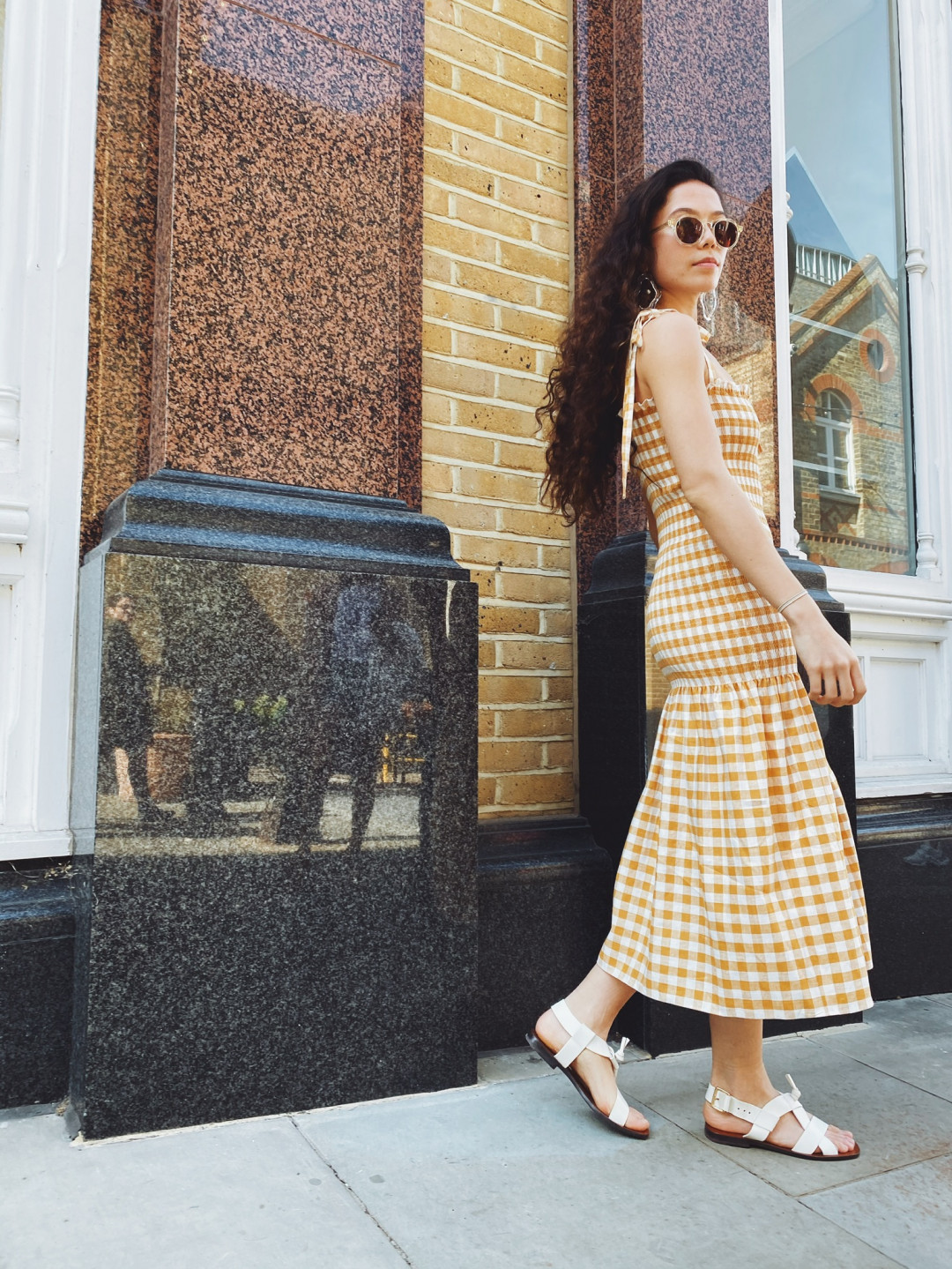 Lela Checked Dress by  on curated-crowd.com