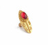 Ruby Shield Luxury Gold Ring by Sonia Petroff on curated-crowd.com
