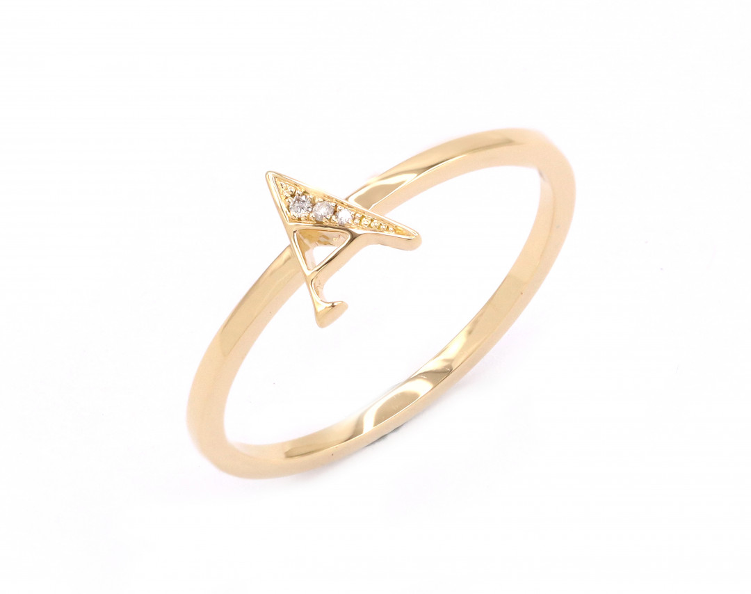Alphabet 'A' Diamond Ring by  on curated-crowd.com