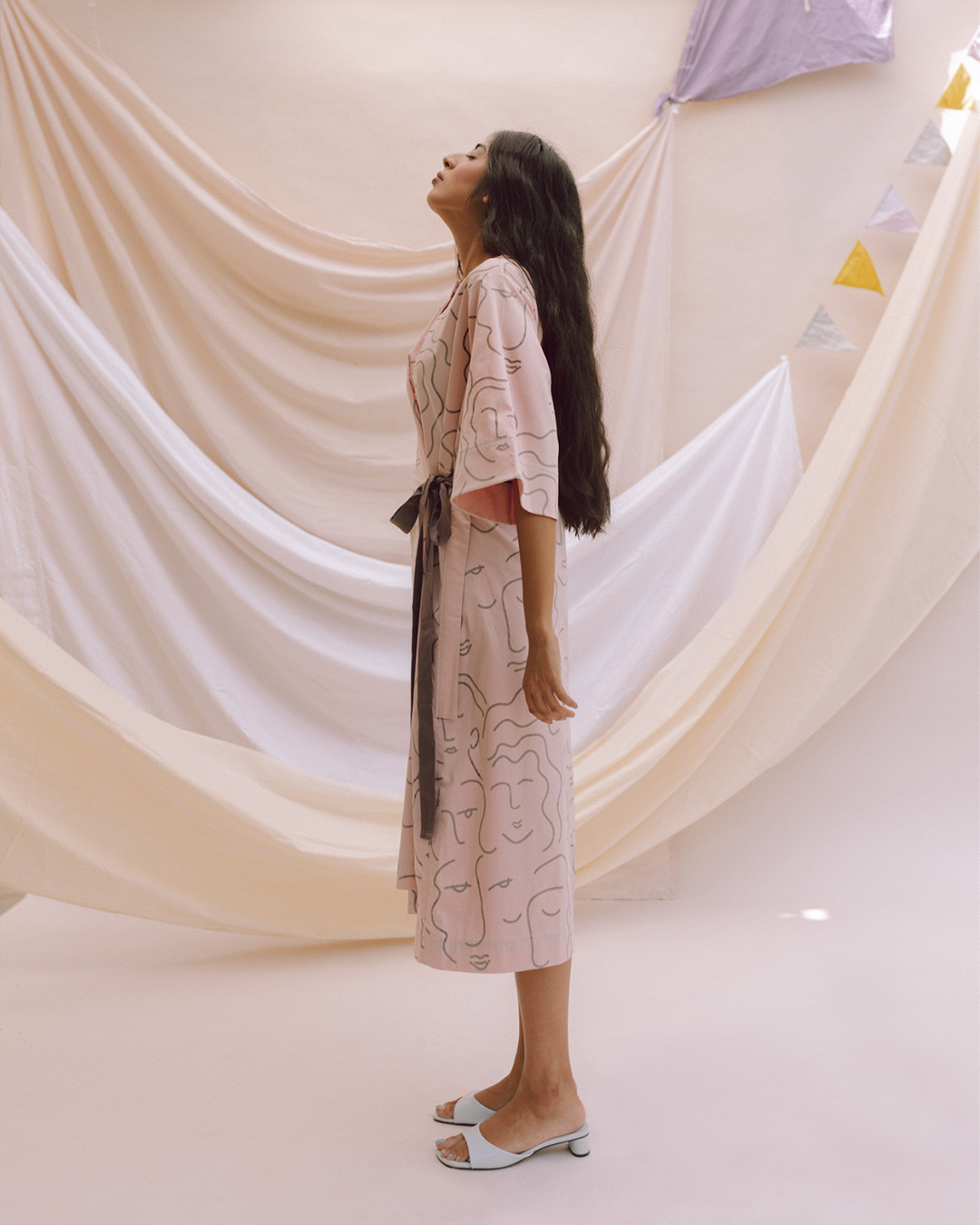 Carol Midi Cotton Satin Dress by  on curated-crowd.com