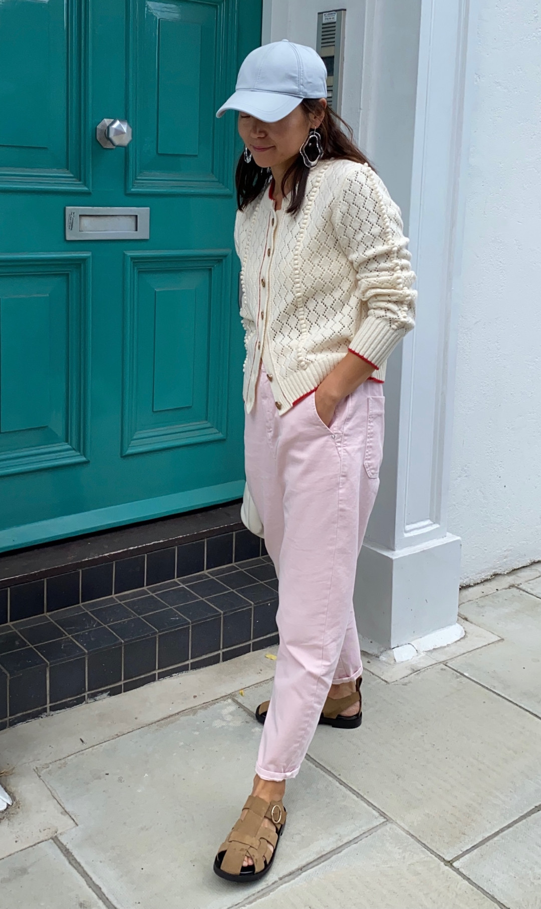 Cottonwood Pom Pom Wool Cardigan by  on curated-crowd.com