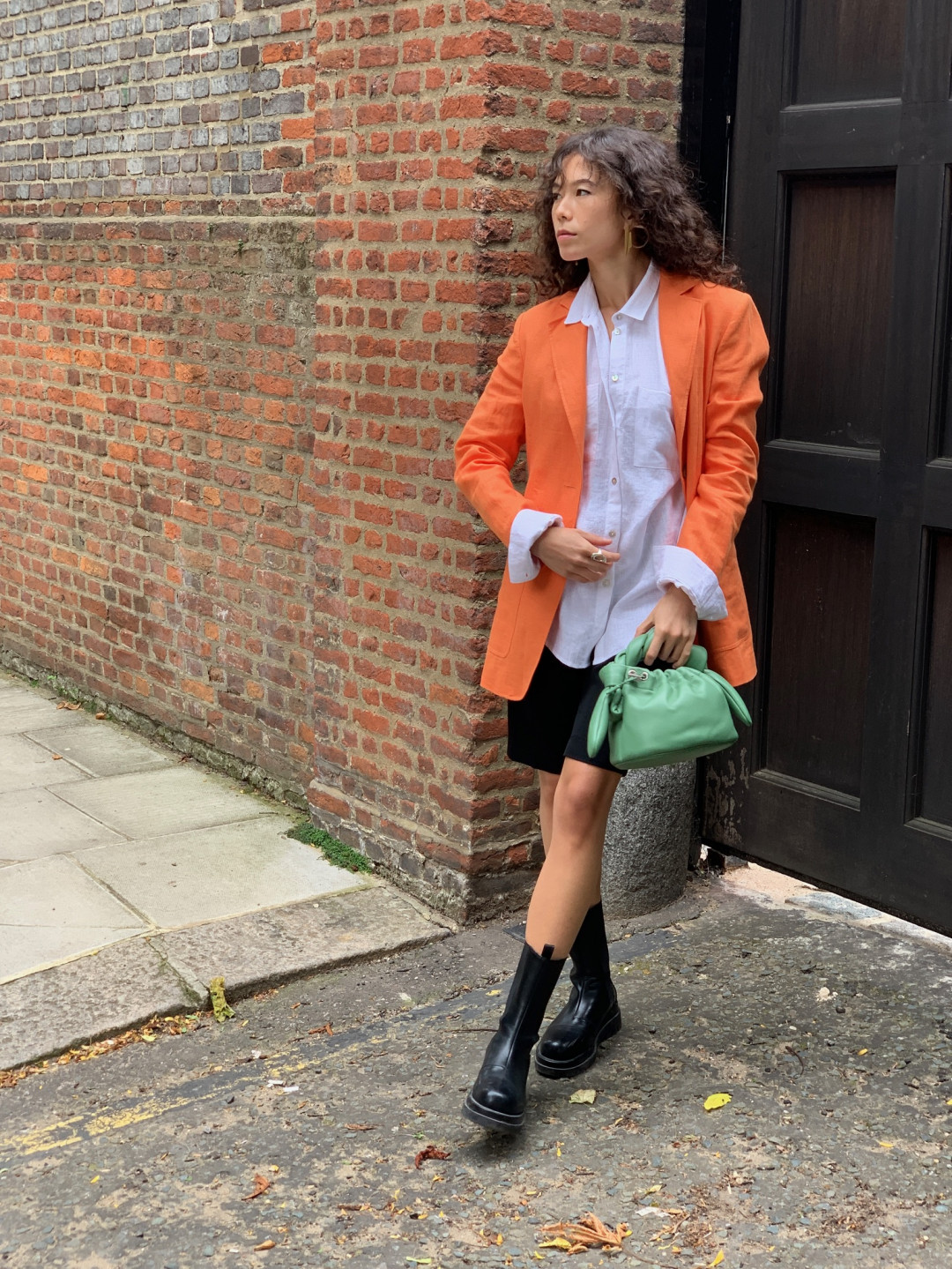 Single-Breasted Boyfriend's Linen Jacket by AG Studio on curated-crowd.com