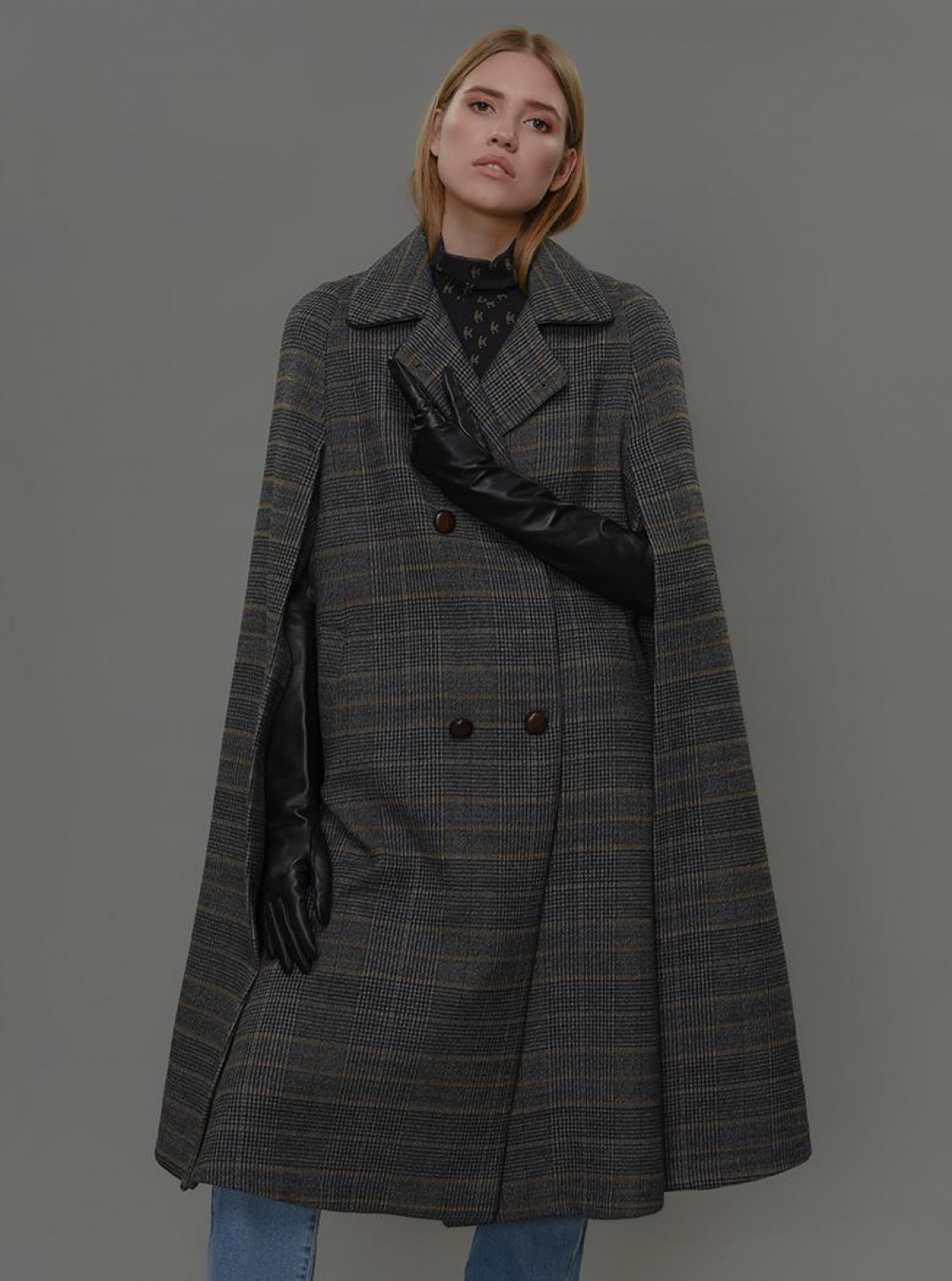 Charlotte Wool Cape by  on curated-crowd.com