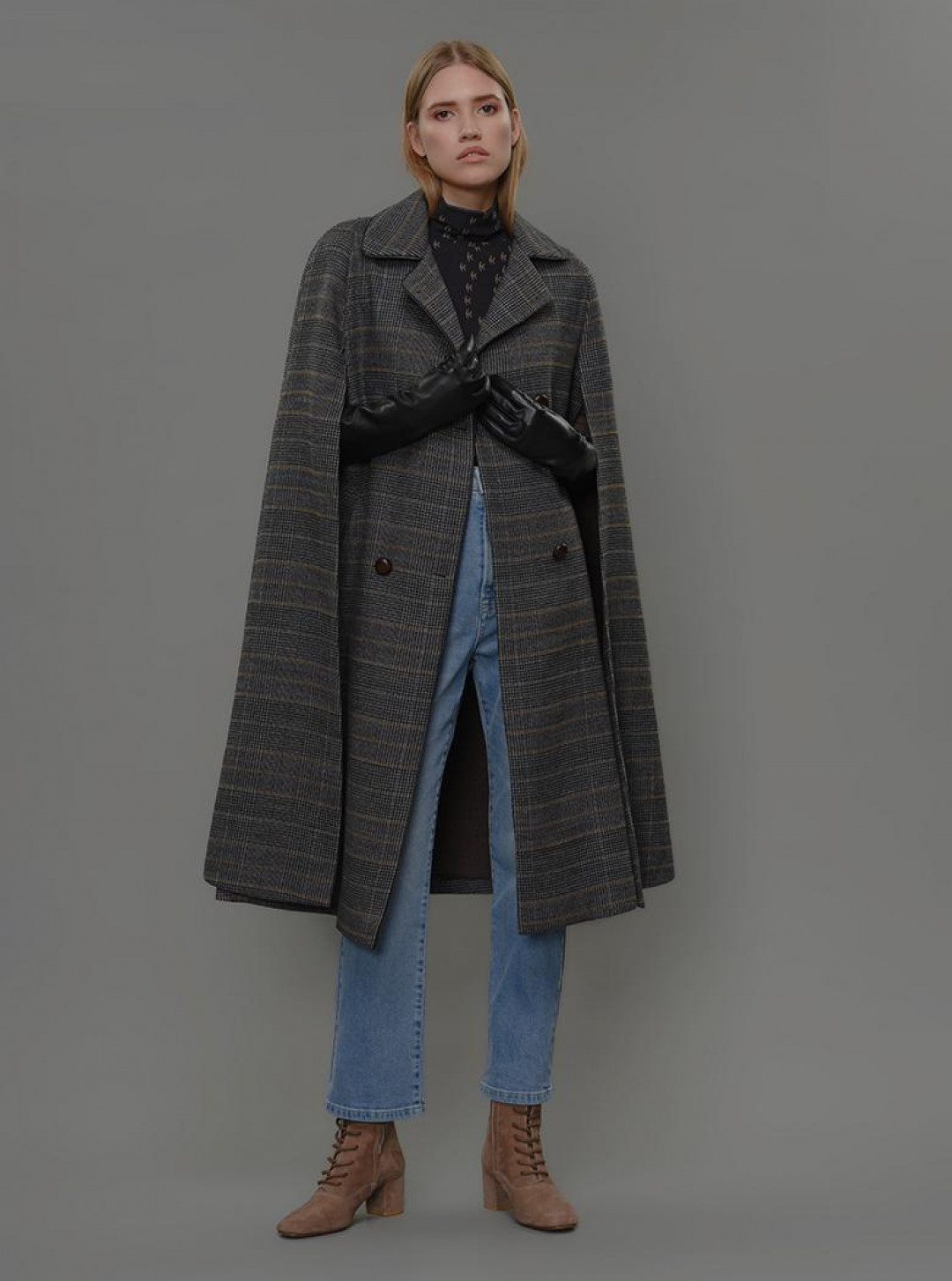Charlotte Wool Cape by  on curated-crowd.com