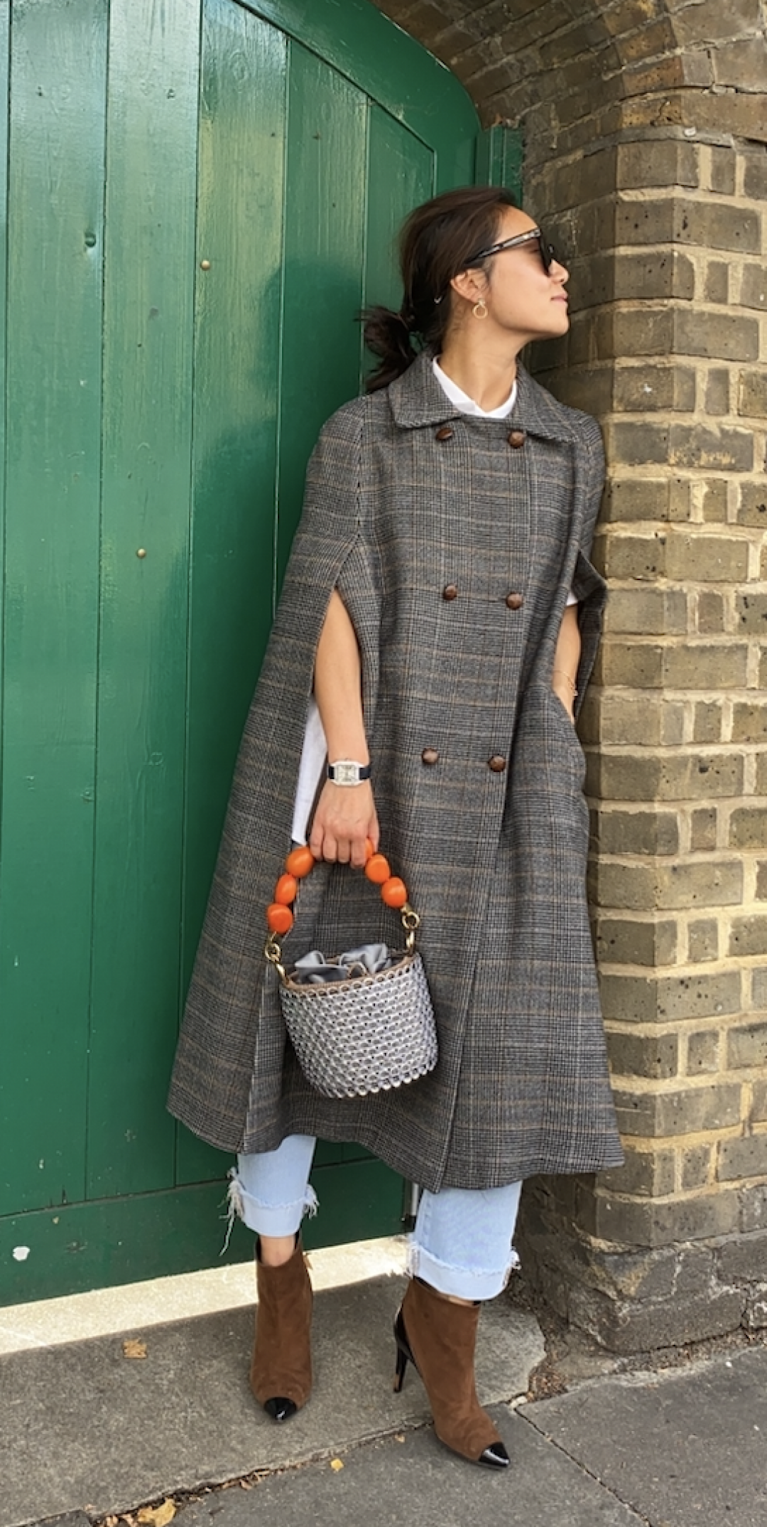 Charlotte Wool Cape by  on curated-crowd.com