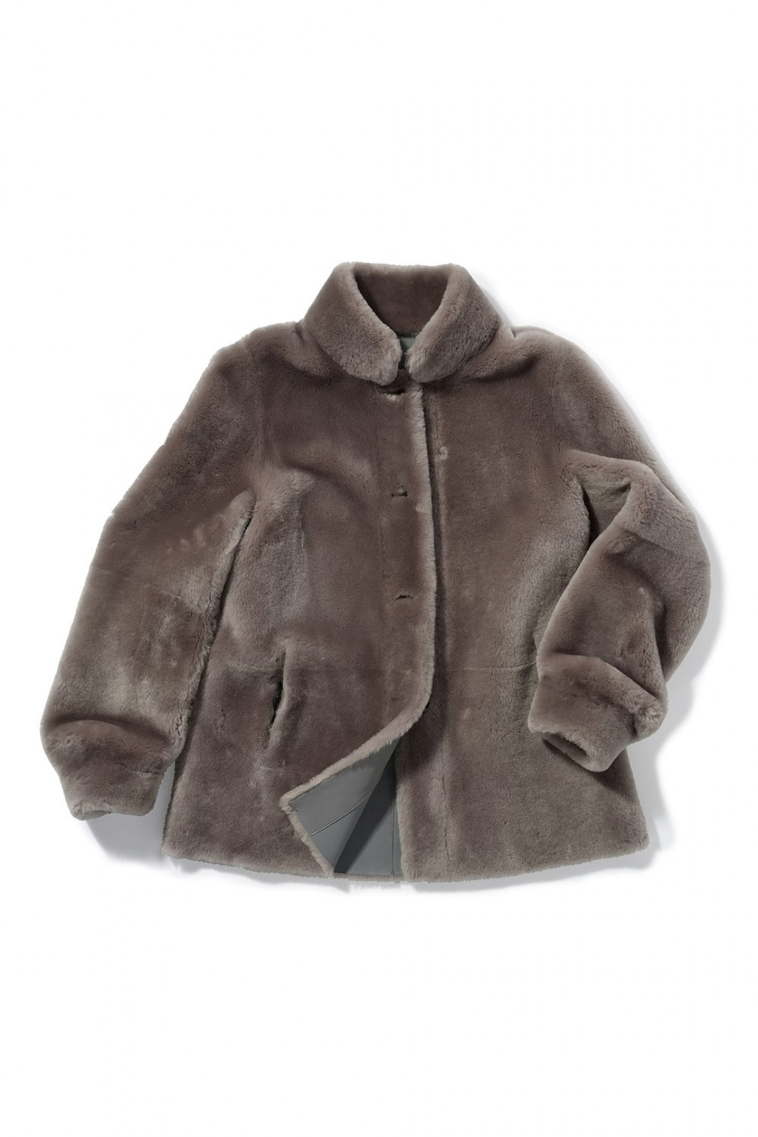 Nola Mid-Length Shearling Coat by  on curated-crowd.com