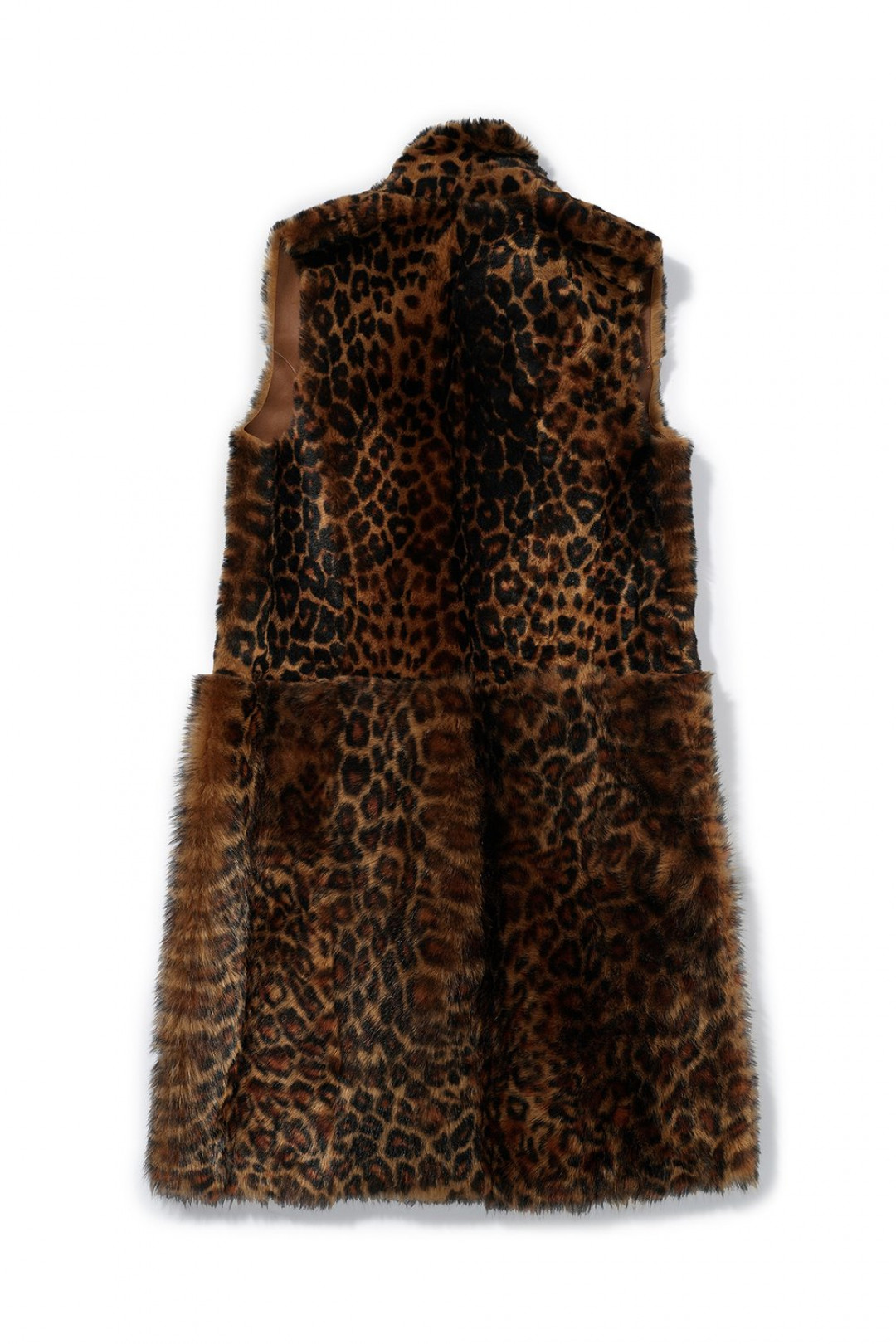 Kat Leopard Print Shearling Waistcoat by  on curated-crowd.com
