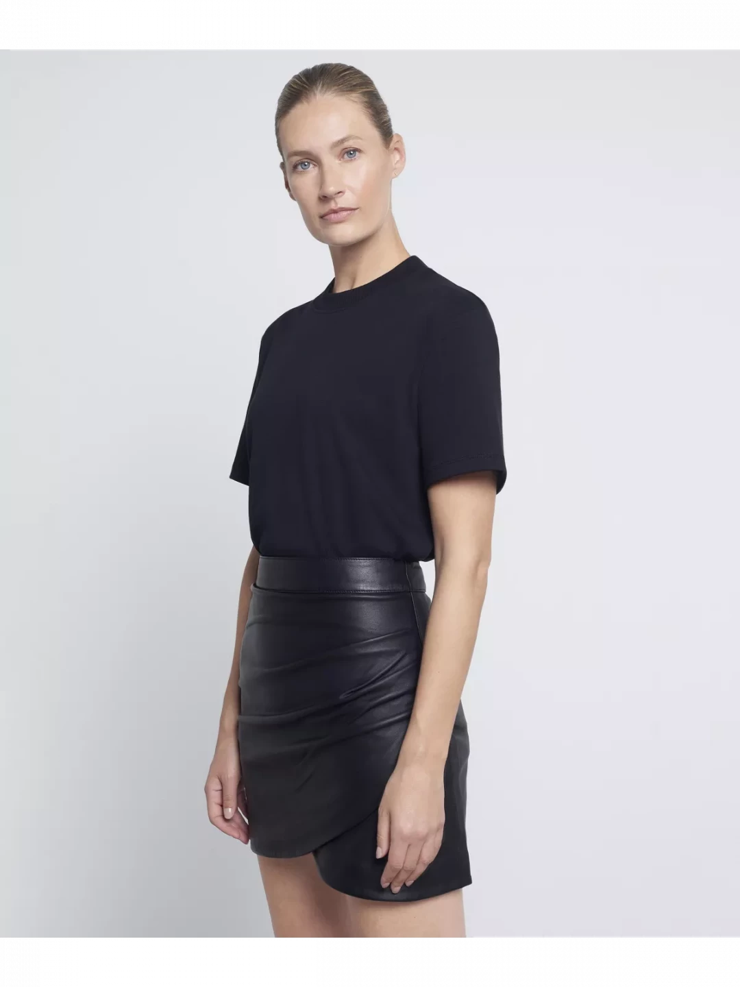 Organic Cotton T-shirt with Ribbed Neck by  on curated-crowd.com