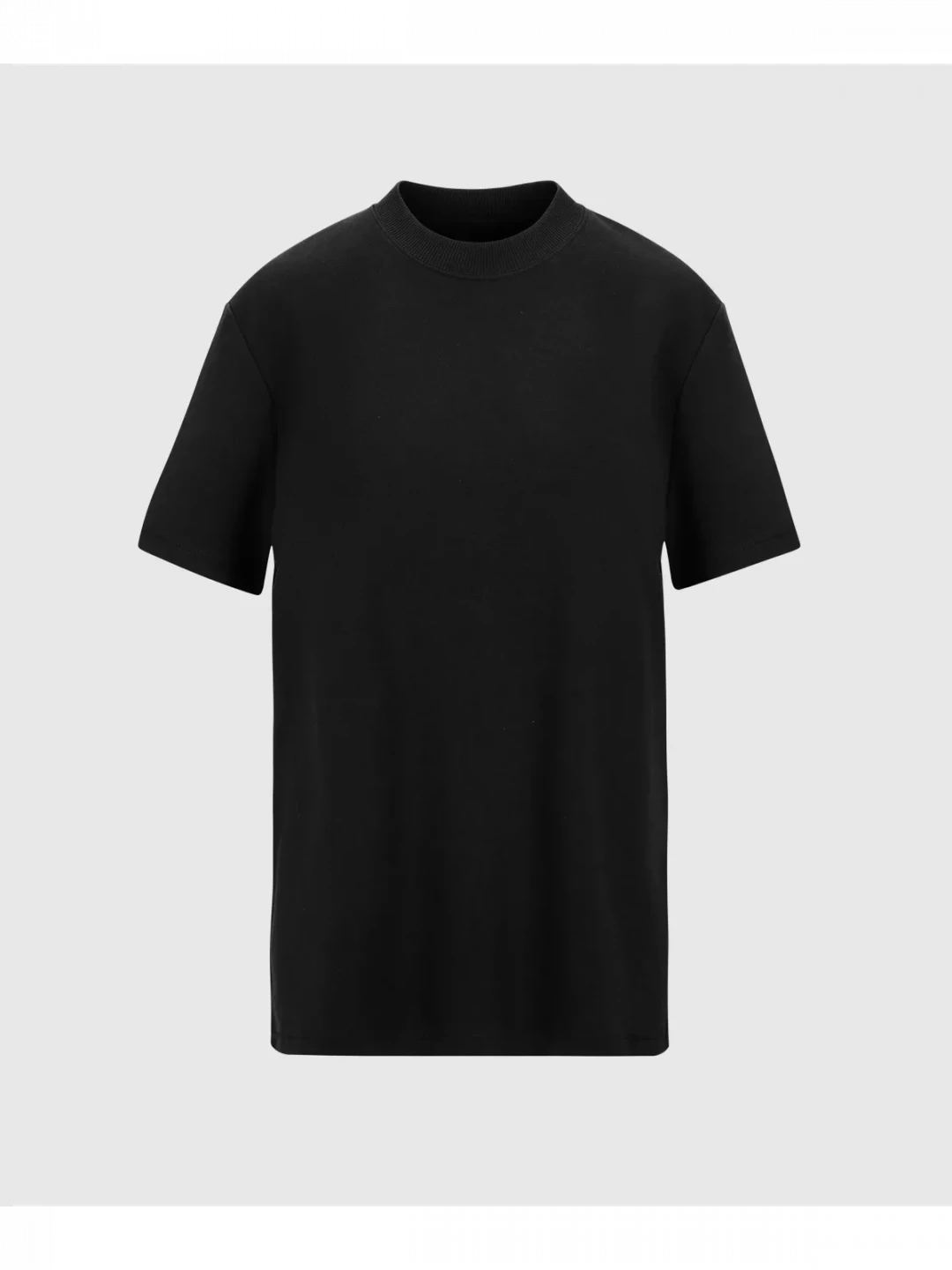 Organic Cotton T-shirt with Ribbed Neck by  on curated-crowd.com