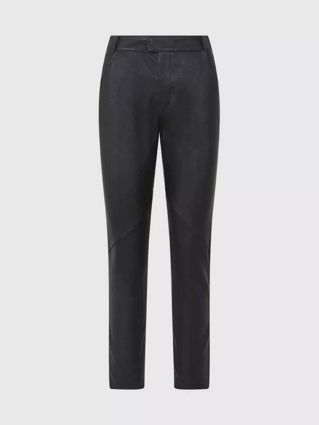 Leather Trousers With Stitch Detail by  on curated-crowd.com